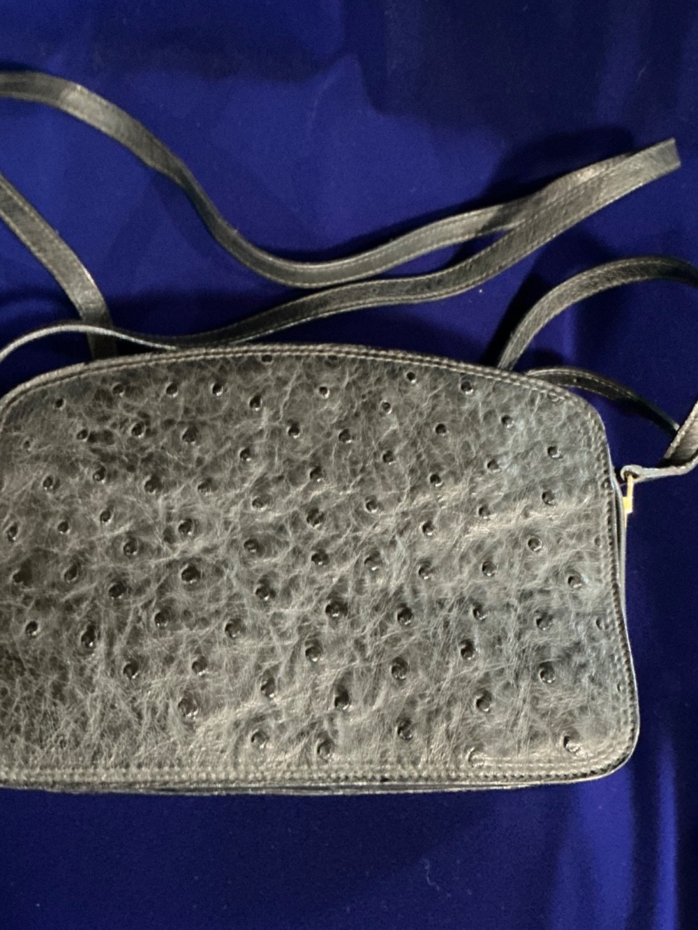 Vintage Gucci genuine ostrich crossbody bag black - Picture 12 of 16